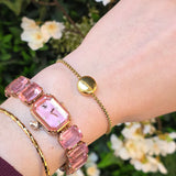 Chunky Engraving Bracelet Round