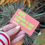 Physical PASSERO Gift Card