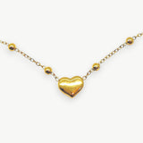 Chunky Graveerketting hart