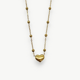 Chunky Graveerketting hart