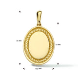 14ct Oval Charm