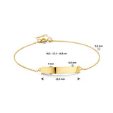 14kt naamplaatje armband