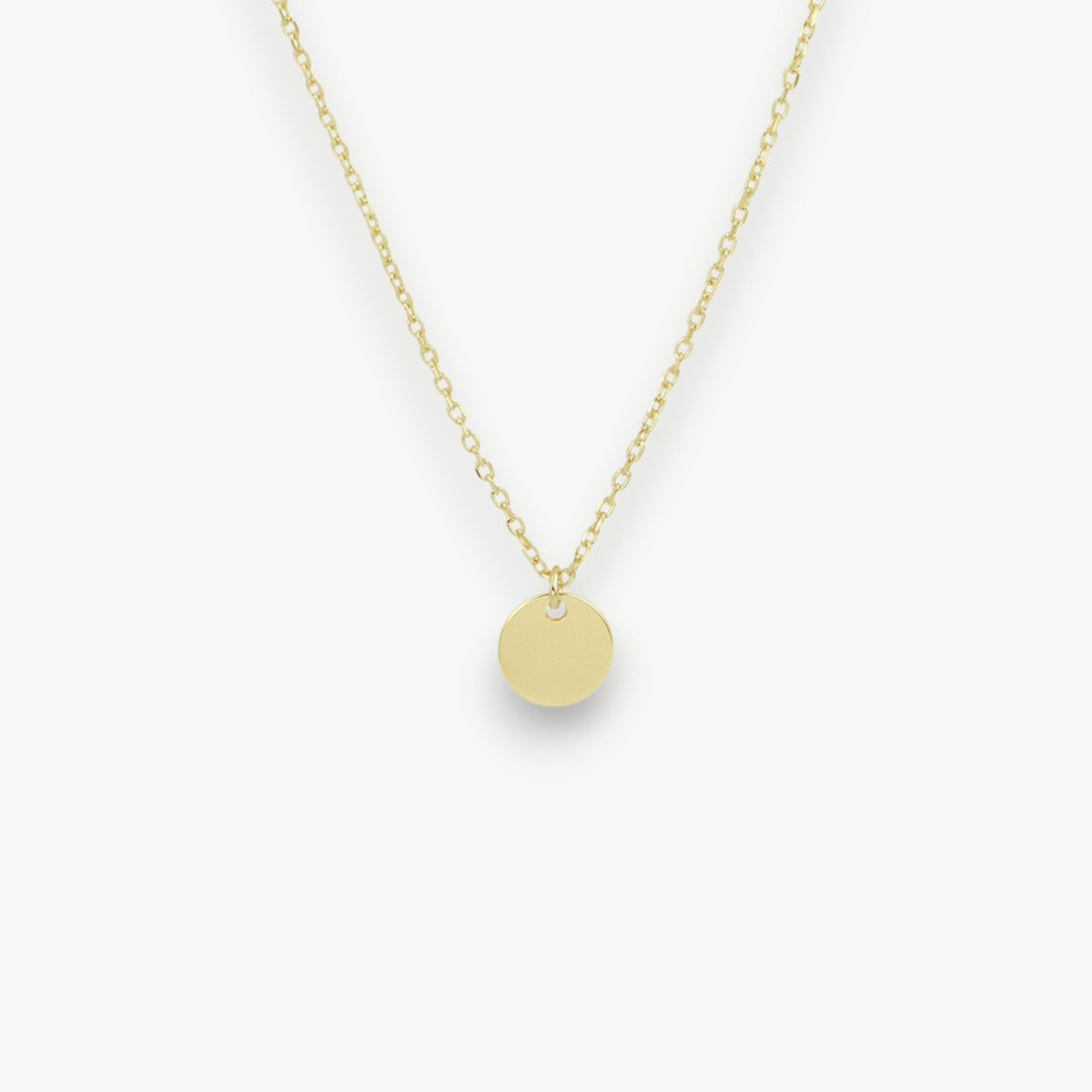 14kt Gouden GraveerKetting Rondje