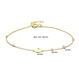 14kt Ronde Zirkonia Armband