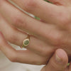 14kt horizontale zegelring met patroon