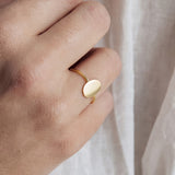 Elegante ovale graveerring