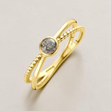 Gouden Dual-Band Ashring