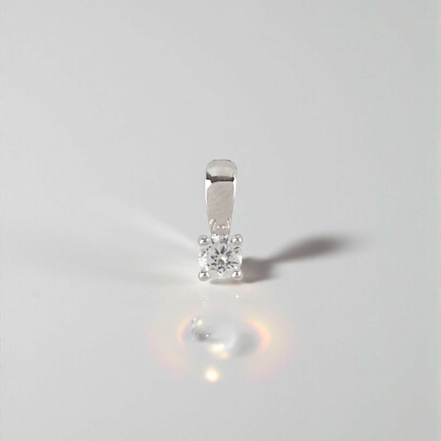 Silver Pendant With Diamond